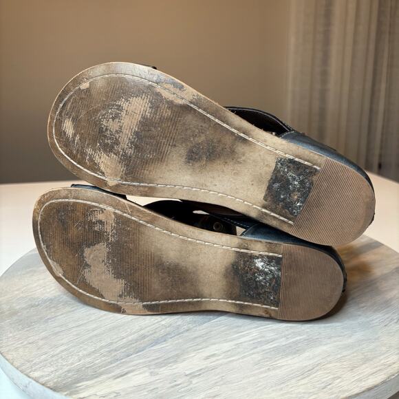 Bed Stu Roan Hali Black Leather Slingback Sandals Flats US Size 7.5 - Picture 10 of 10